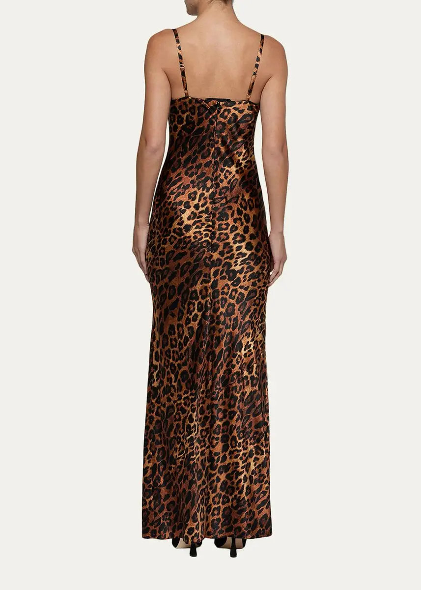 L'Agence Sayla Leopard Silk Charmeuse Gown | Thumbnail 2 L'Agence Sayla Leopard Silk Charmeuse Gown | Thumbnail 2
