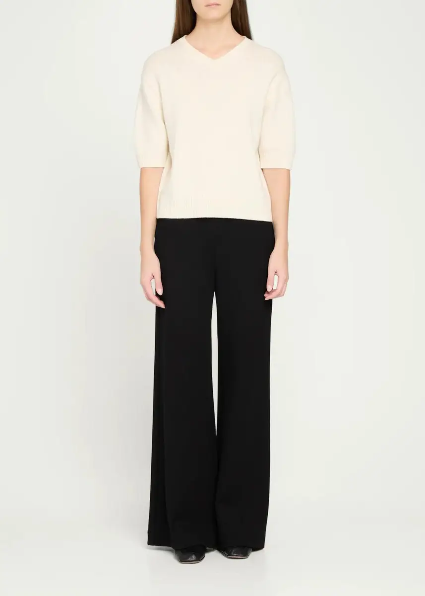 Theory Wide-Leg Knit Pants | Thumbnail 2 Theory Wide-Leg Knit Pants | Thumbnail 2