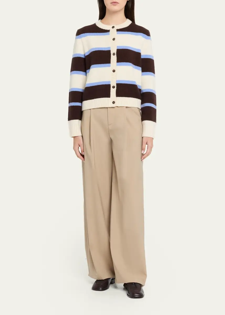 Rosie Assoulin Wool-Cashmere Striped Cardigan | Thumbnail 2 Rosie Assoulin Wool-Cashmere Striped Cardigan | Thumbnail 2
