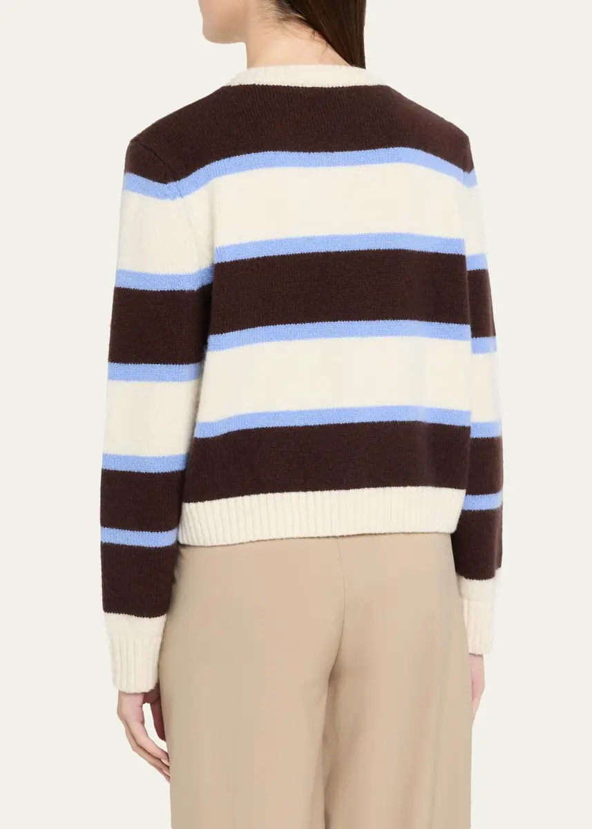 Rosie Assoulin Wool-Cashmere Striped Cardigan | Thumbnail 3 Rosie Assoulin Wool-Cashmere Striped Cardigan | Thumbnail 3