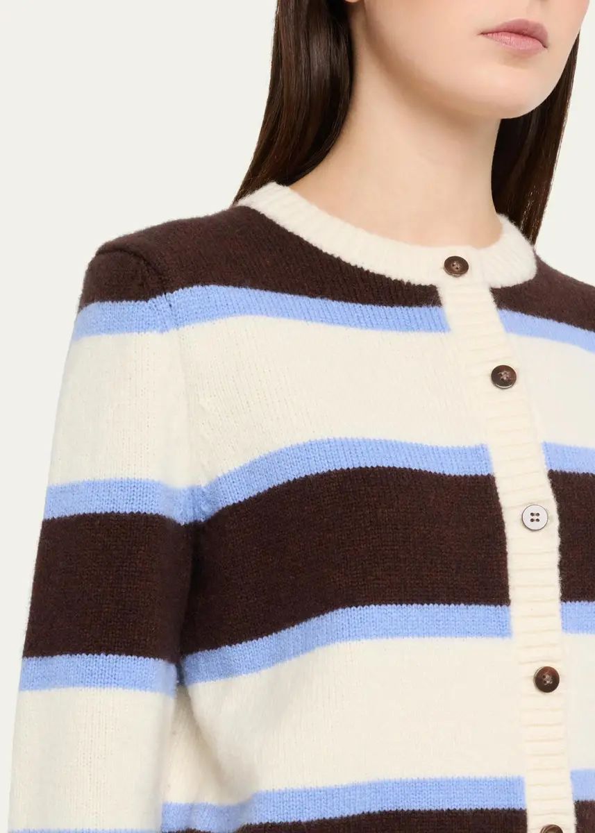 Rosie Assoulin Wool-Cashmere Striped Cardigan | Thumbnail 5 Rosie Assoulin Wool-Cashmere Striped Cardigan | Thumbnail 5