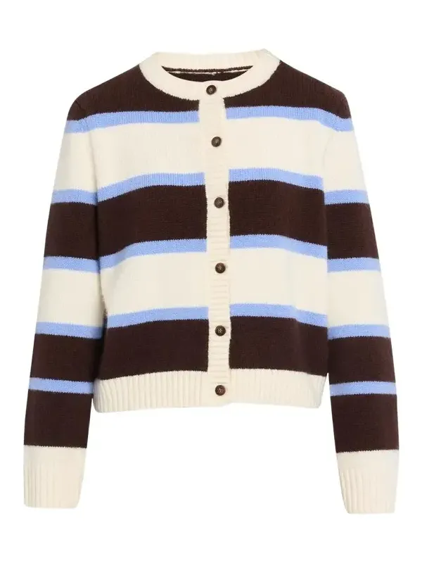 Wool-Cashmere Striped Cardigan Wool-Cashmere Striped Cardigan