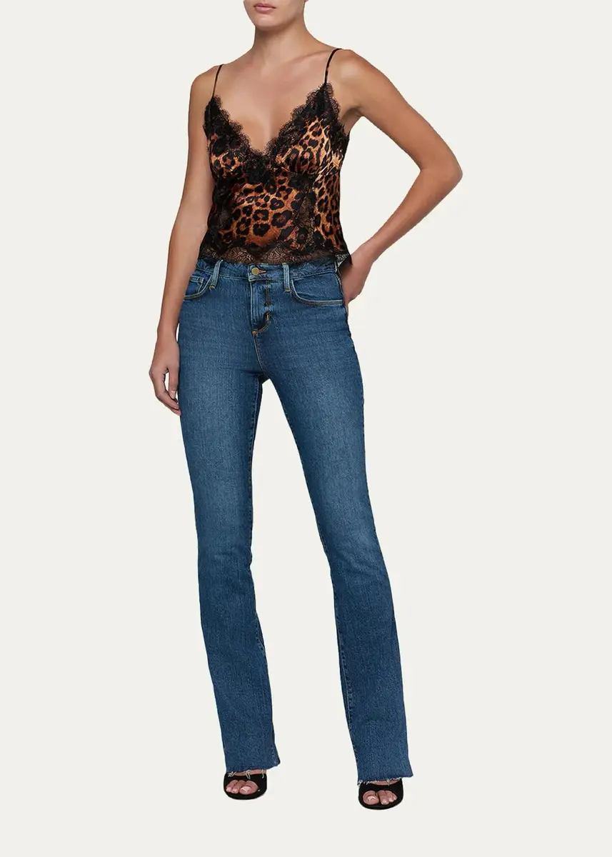 L'Agence Kimber Leopard Silk Lace Cami | Thumbnail 2 L'Agence Kimber Leopard Silk Lace Cami | Thumbnail 2