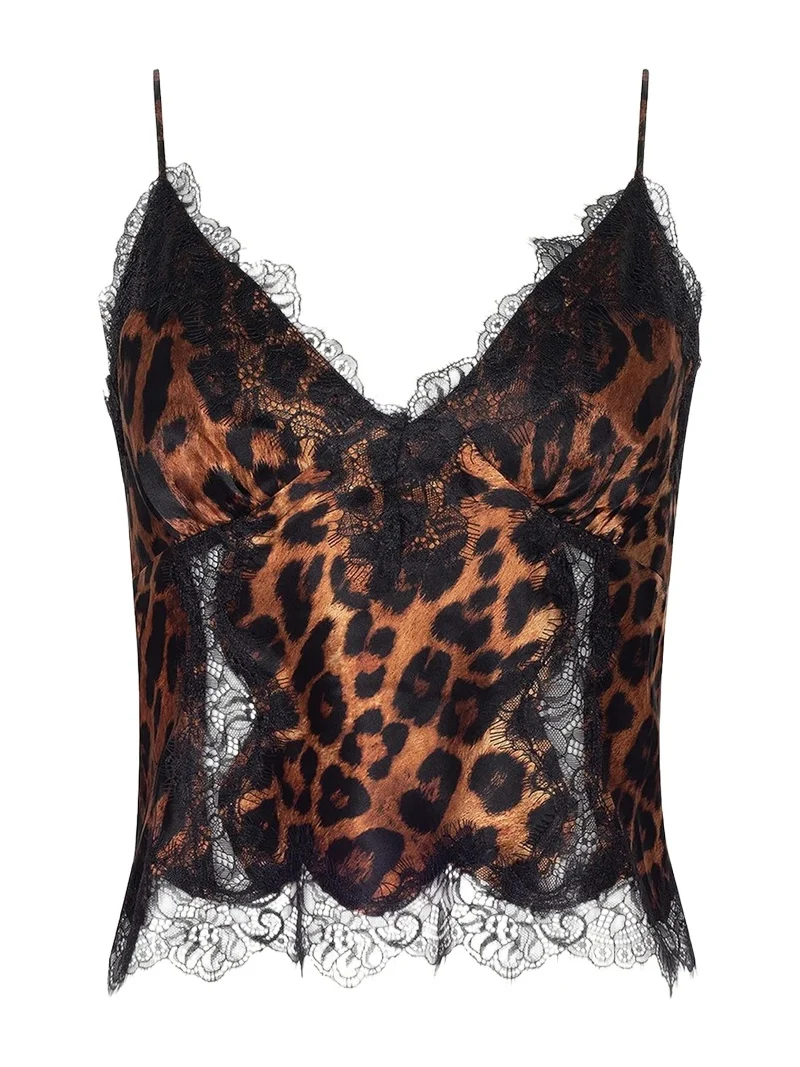 Kimber Leopard Silk Lace Cami Kimber Leopard Silk Lace Cami