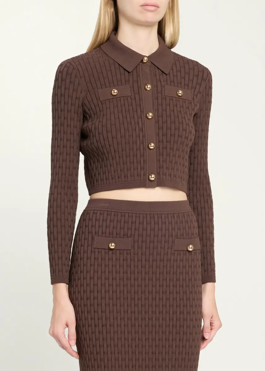 Toccin Posie Cropped Button-Front Knit Cardigan | Thumbnail 4 Toccin Posie Cropped Button-Front Knit Cardigan | Thumbnail 4