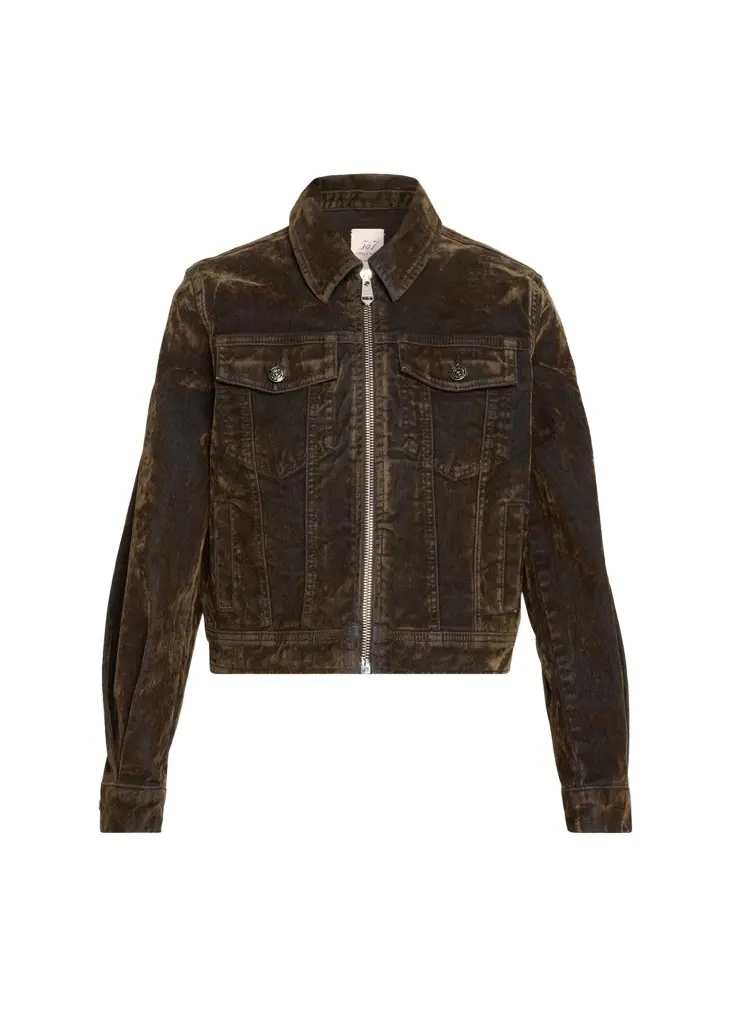 Cinq à Sept Nicole Flocked Denim Jacket