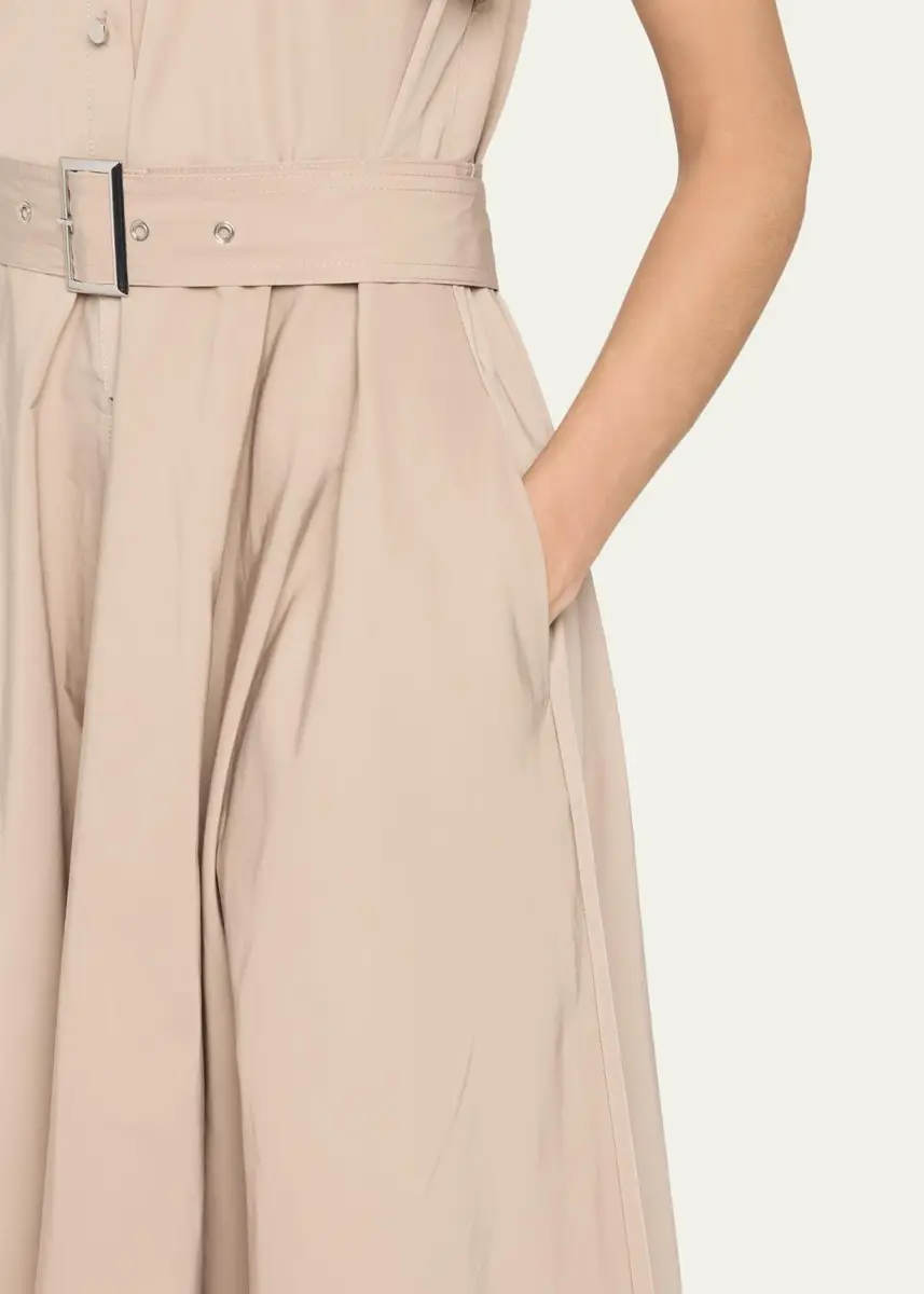 Toccin Gail Sleeveless Belted Midi Trench Dress | Thumbnail 5