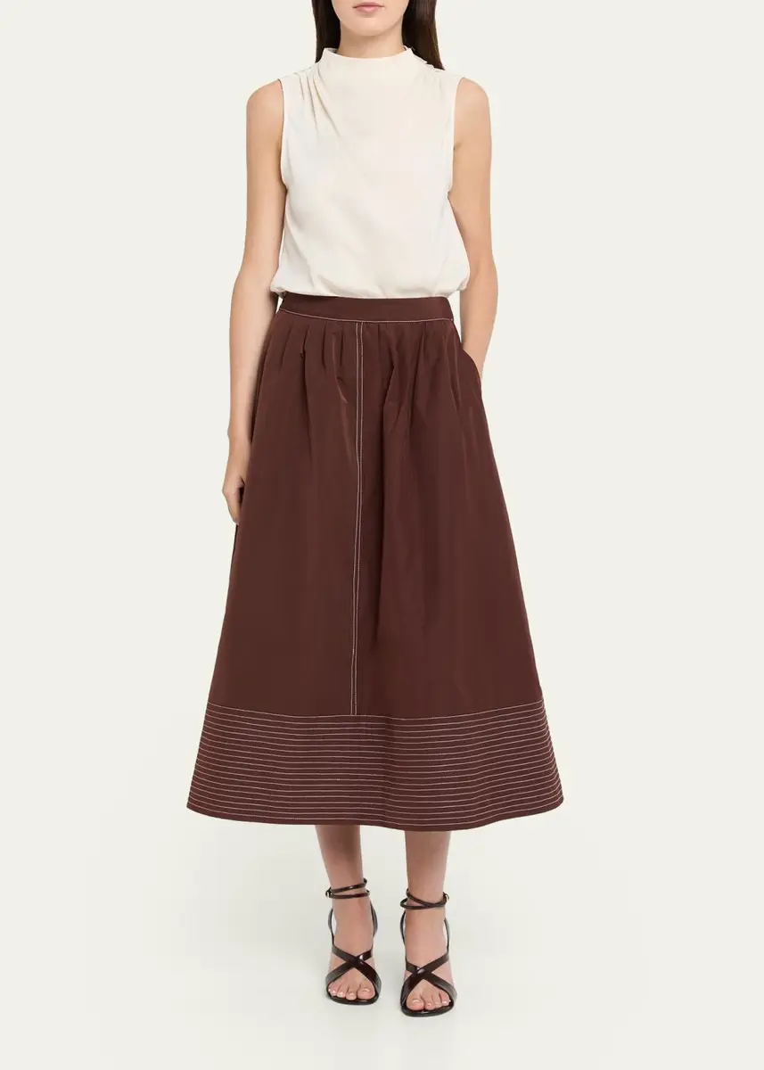 Rosie Assoulin Paneled Hem Midi Skirt | Thumbnail 2 Rosie Assoulin Paneled Hem Midi Skirt | Thumbnail 2