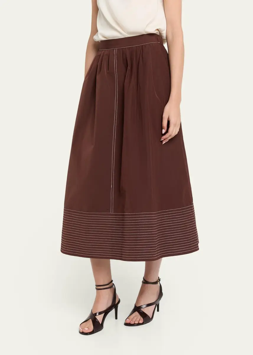 Rosie Assoulin Paneled Hem Midi Skirt | Thumbnail 4 Rosie Assoulin Paneled Hem Midi Skirt | Thumbnail 4