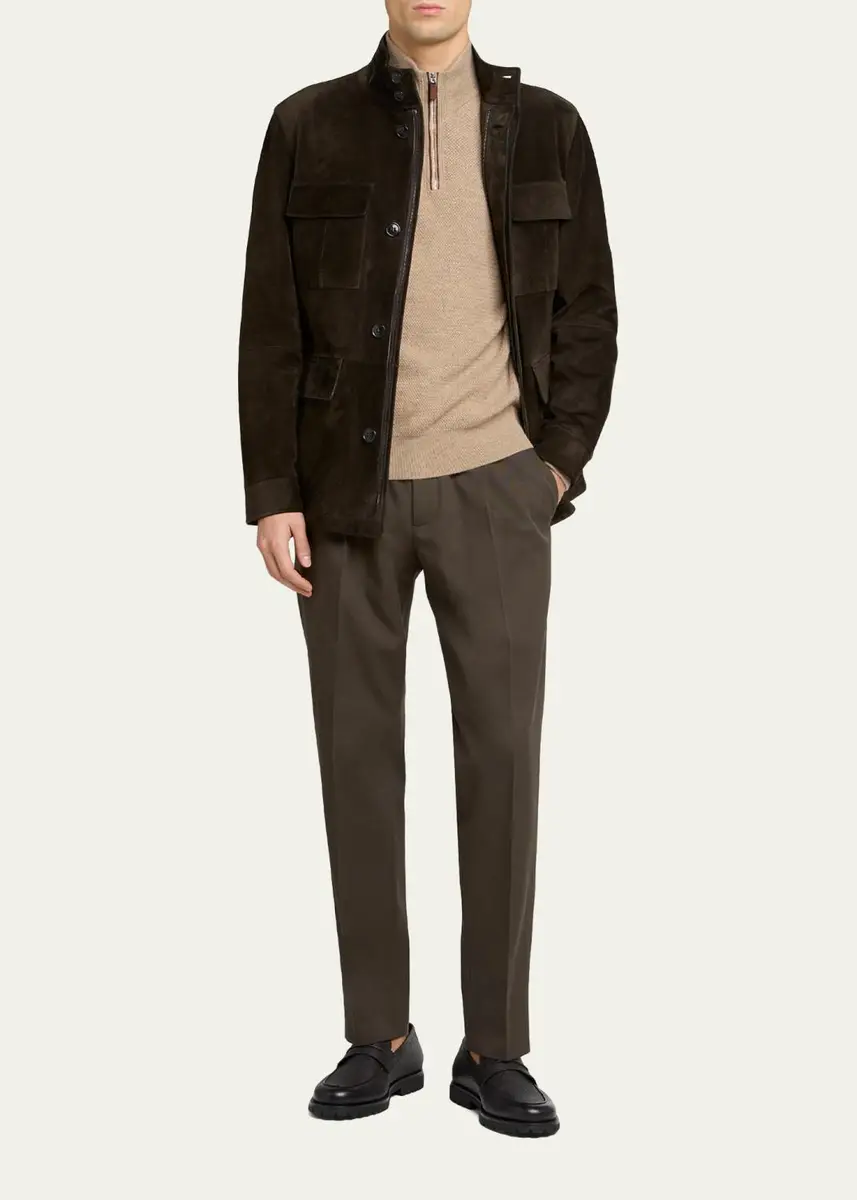 Zegna Men's Oasi Cashmere Knit Quarter-Zip Sweater | Thumbnail 2 Zegna Men's Oasi Cashmere Knit Quarter-Zip Sweater | Thumbnail 2