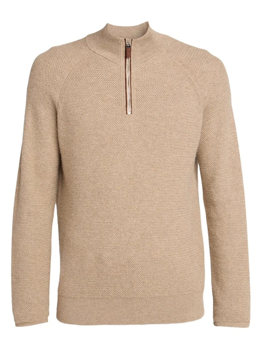 Men's Oasi Cashmere Knit Quarter-Zip Sweater Men's Oasi Cashmere Knit Quarter-Zip Sweater