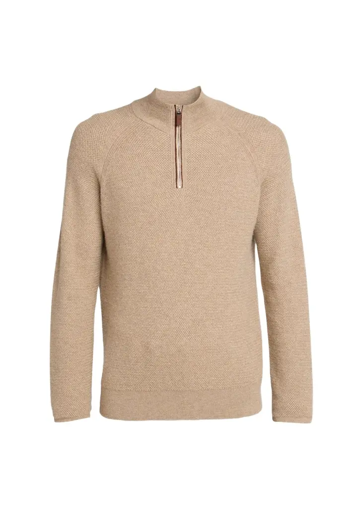 Zegna Men's Oasi Cashmere Knit Quarter-Zip Sweater
