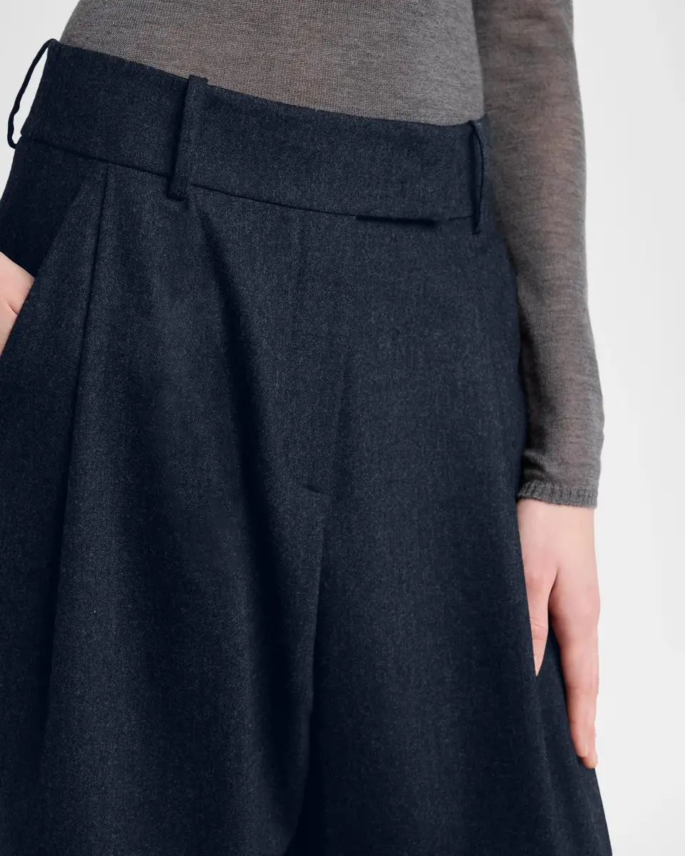 Giorgio Armani Herringbone Wool-Cashmere Flannel Wide-Leg Trousers | Thumbnail 5 Giorgio Armani Herringbone Wool-Cashmere Flannel Wide-Leg Trousers | Thumbnail 5