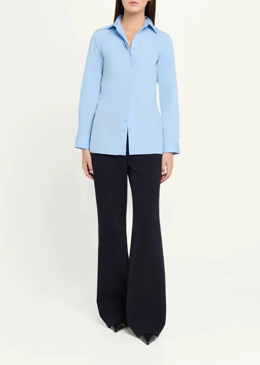 Gabriela Hearst Judie Cotton Poplin Button-Down Shirt | Thumbnail 2