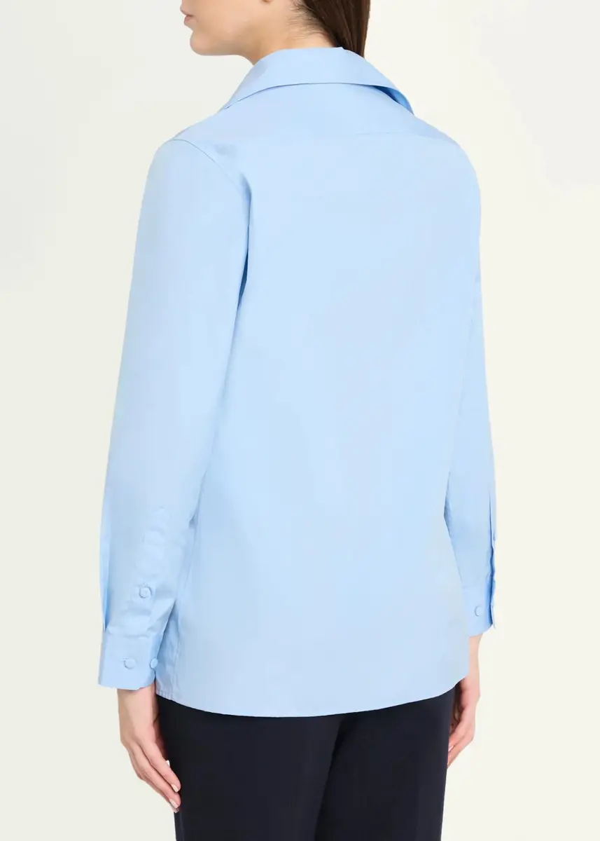 Gabriela Hearst Judie Cotton Poplin Button-Down Shirt | Thumbnail 3