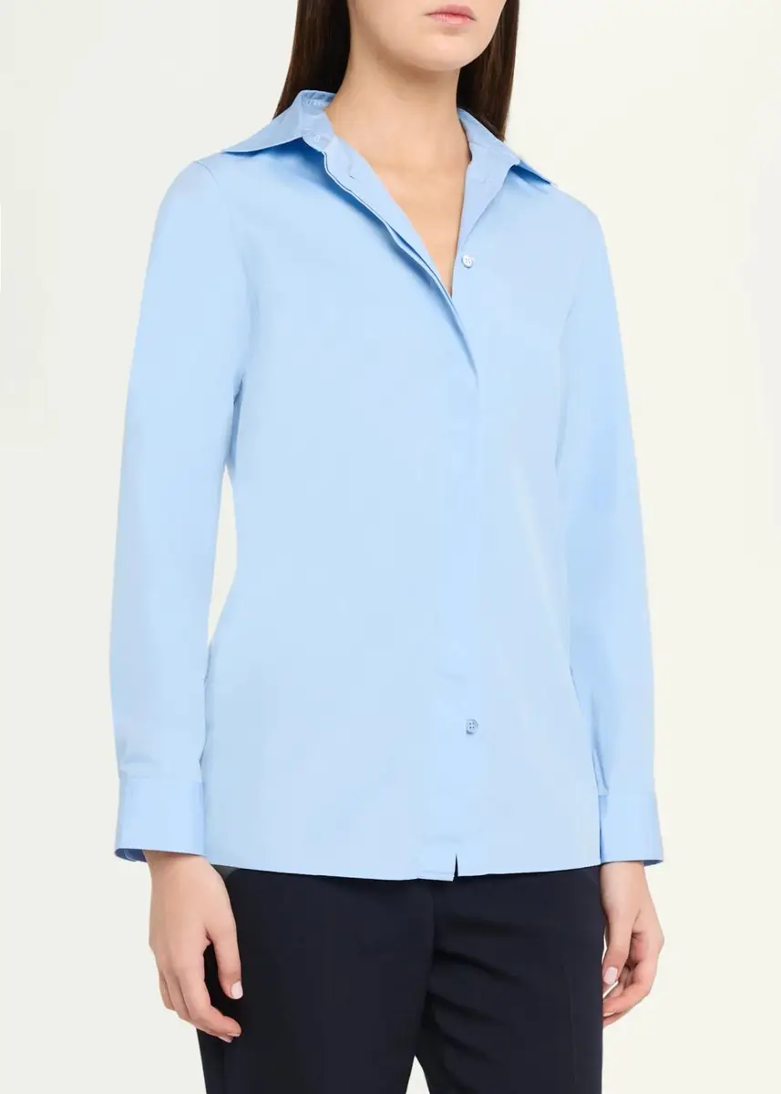 Gabriela Hearst Judie Cotton Poplin Button-Down Shirt | Thumbnail 4