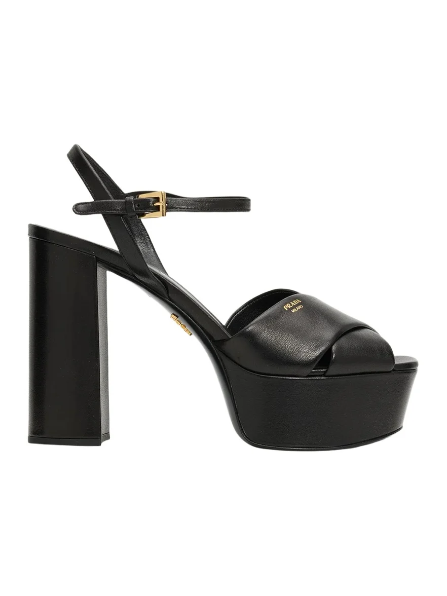 115mm Leather Crisscross Platform Sandals 115mm Leather Crisscross Platform Sandals