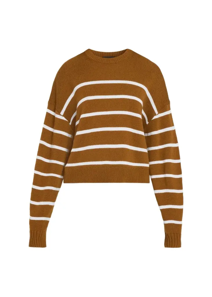 Theory Striped Cashmere Crewneck Sweater