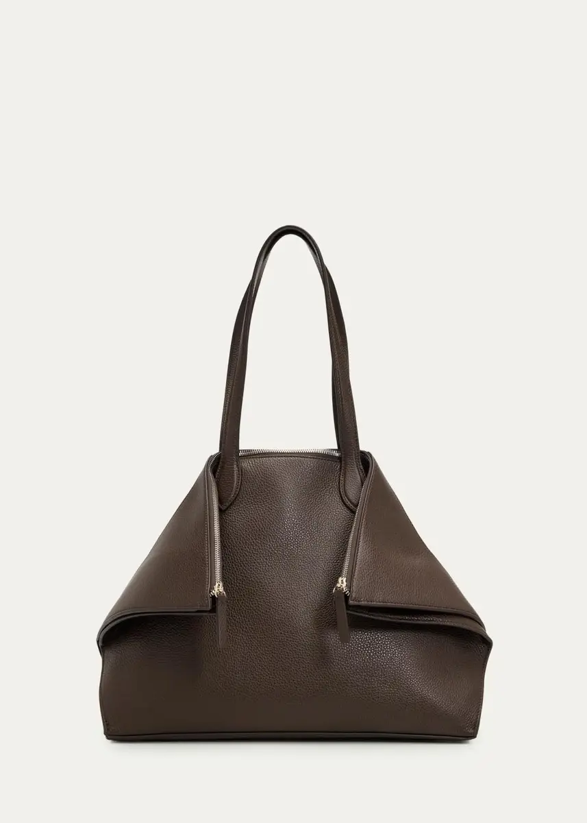 Aesther Ekme Fold Grain Leather Geometric Tote Bag | Thumbnail 4 Aesther Ekme Fold Grain Leather Geometric Tote Bag | Thumbnail 4