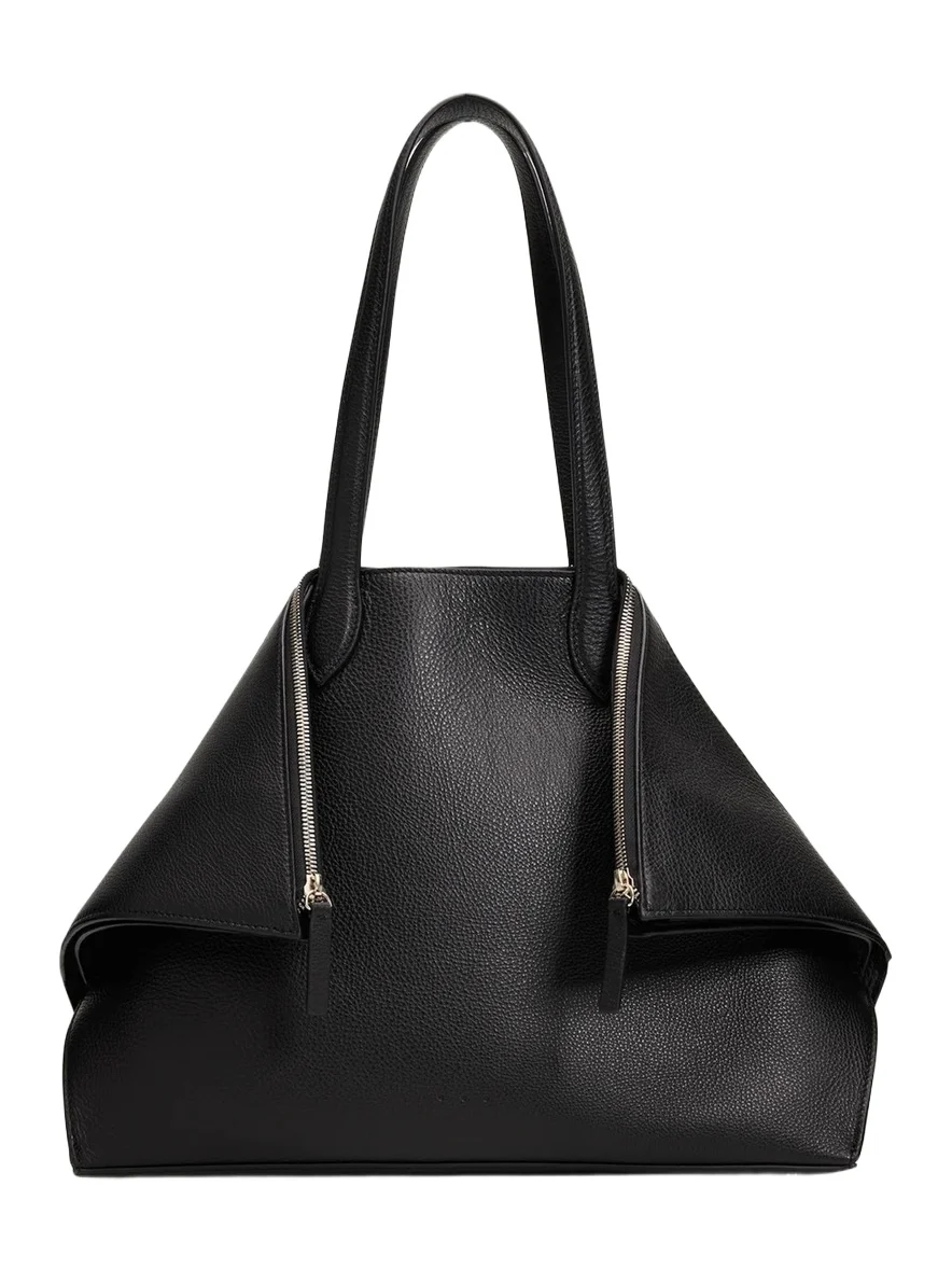 Aesther Ekme Fold Grain Leather Geometric Tote Bag