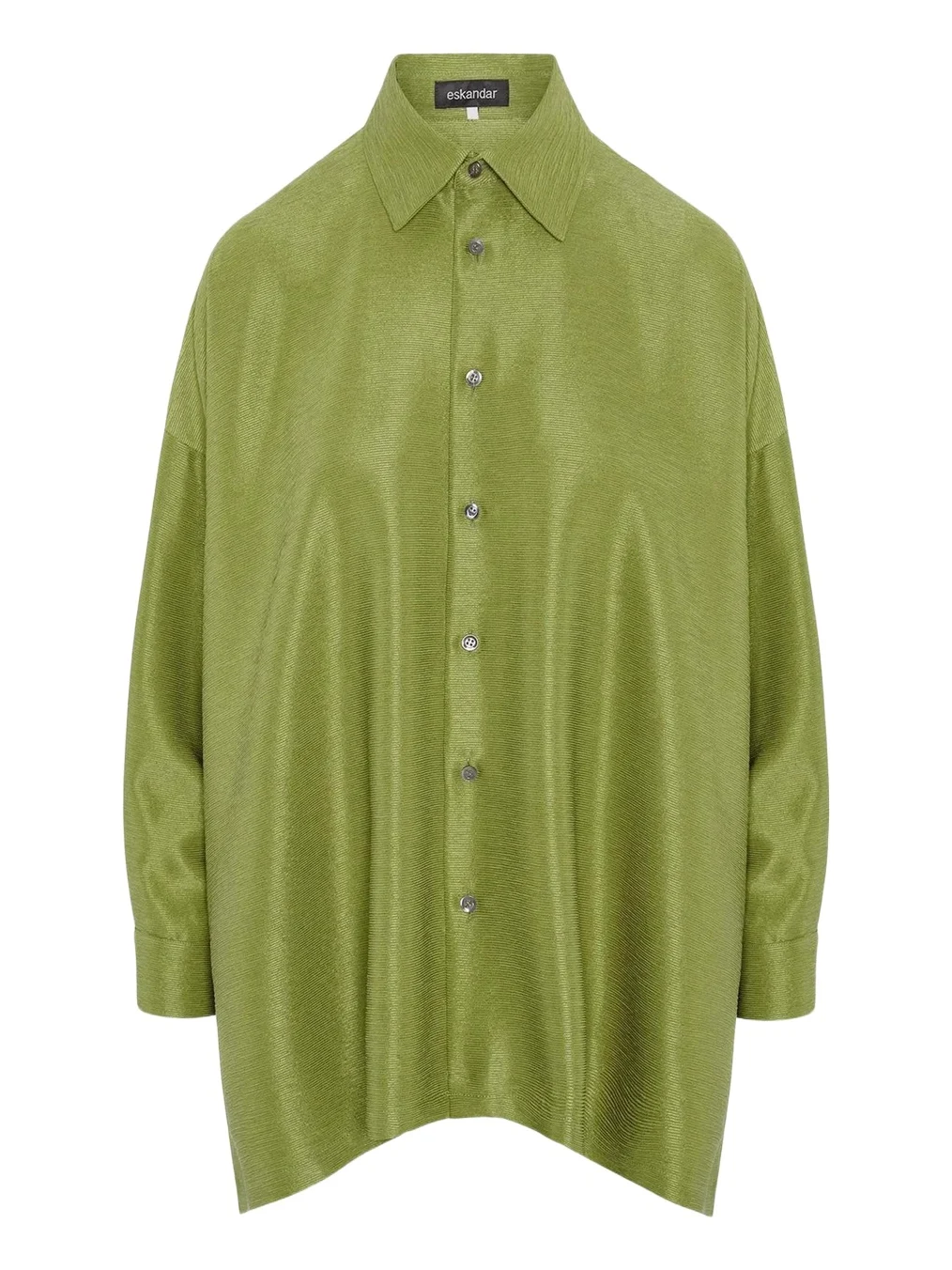 Wide A-Line Shirt With collar - Long Length
