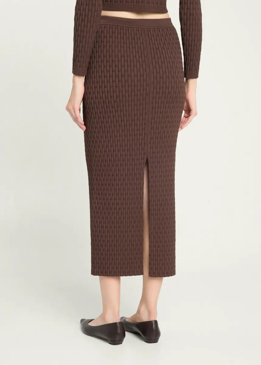 Toccin Milla Textured Knit Midi Pencil Skirt | Thumbnail 3 Toccin Milla Textured Knit Midi Pencil Skirt | Thumbnail 3