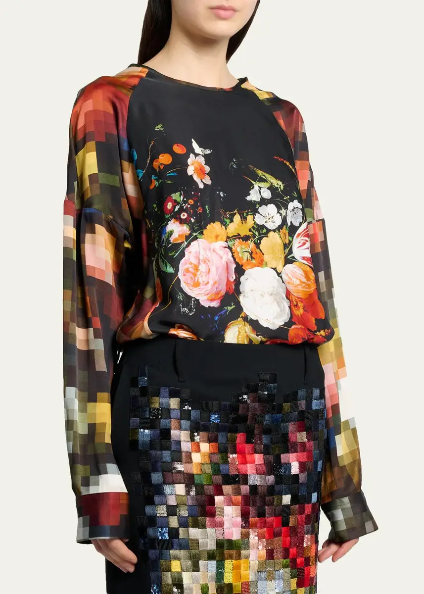 Dries Van Noten Pixel Fruit Print Long-Sleeve Top | Thumbnail 4 Dries Van Noten Pixel Fruit Print Long-Sleeve Top | Thumbnail 4