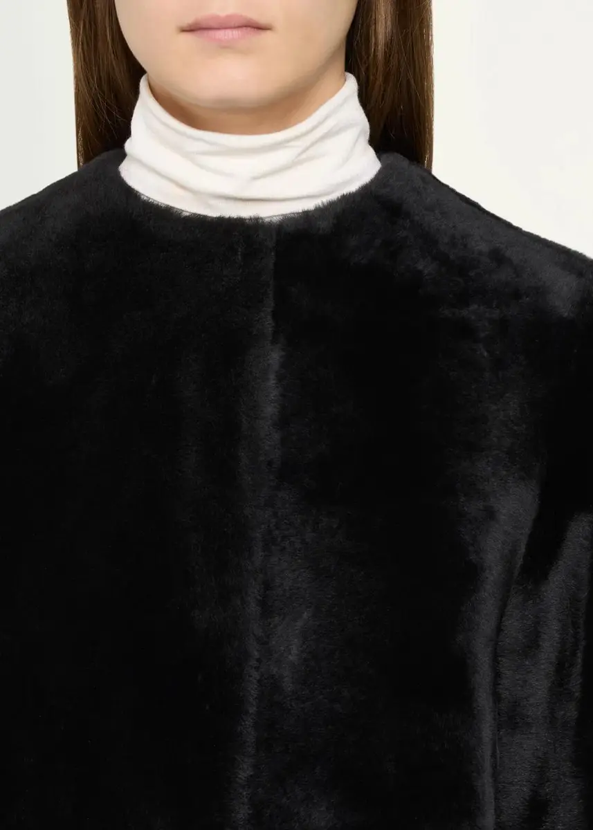 Yves Salomon Manteau Lamb Shearling Collarless Long Coat | Thumbnail 5 Yves Salomon Manteau Lamb Shearling Collarless Long Coat | Thumbnail 5