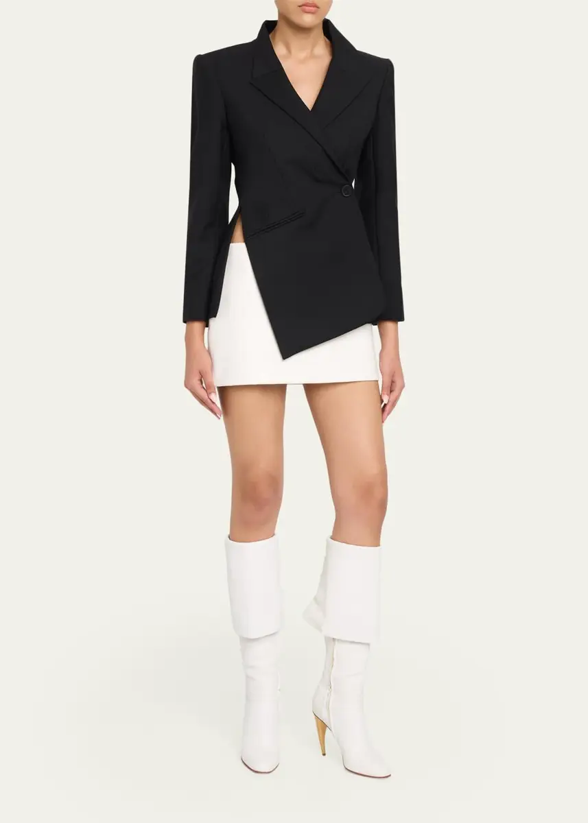 Alexander McQueen 105mm Horn Leather Knee-High Boots | Thumbnail 3 Alexander McQueen 105mm Horn Leather Knee-High Boots | Thumbnail 3