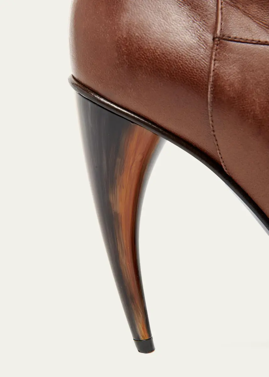 Alexander McQueen 105mm Horn Leather Knee-High Boots | Thumbnail 7 Alexander McQueen 105mm Horn Leather Knee-High Boots | Thumbnail 7