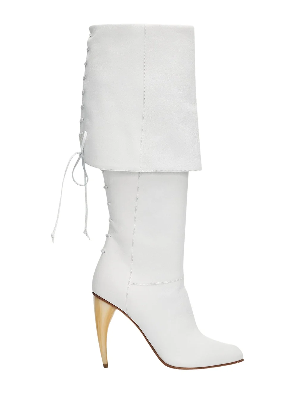 105mm Horn Leather Knee-High Boots 105mm Horn Leather Knee-High Boots