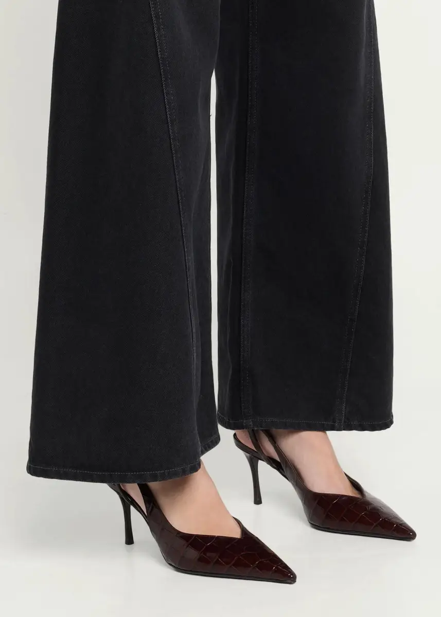 Ferragamo Dafne 70MM Croc-Embossed Slingback Pumps | Thumbnail 2 Ferragamo Dafne 70MM Croc-Embossed Slingback Pumps | Thumbnail 2