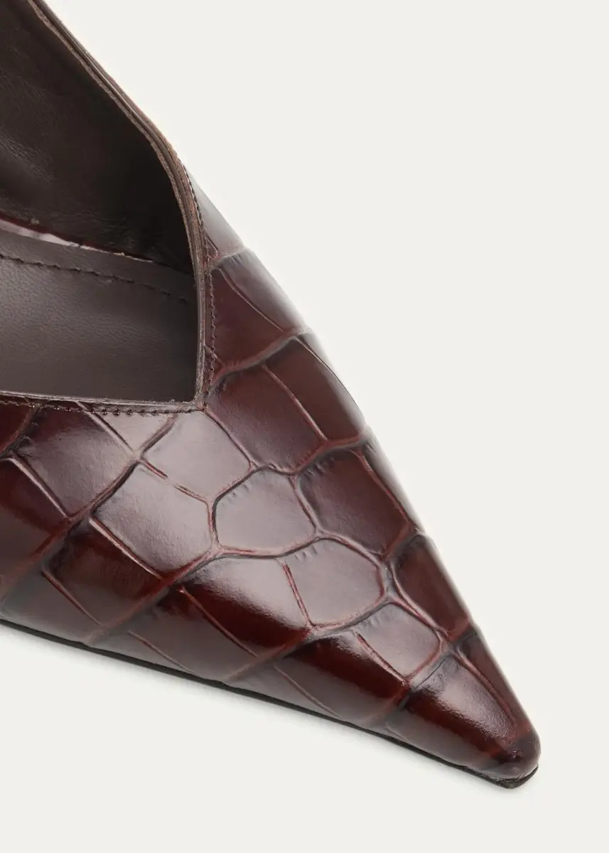 Ferragamo Dafne 70MM Croc-Embossed Slingback Pumps | Thumbnail 5 Ferragamo Dafne 70MM Croc-Embossed Slingback Pumps | Thumbnail 5