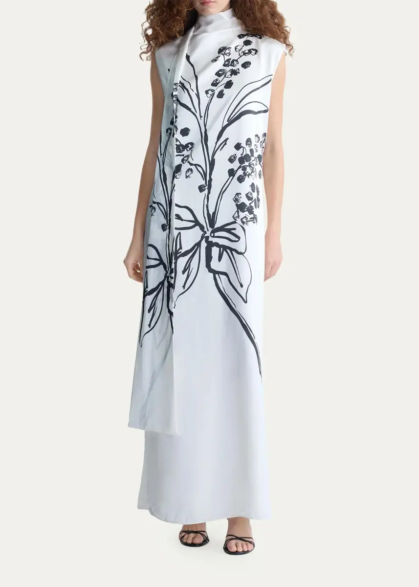 Diane von Furstenberg Saskia Draped Floral Silk Maxi Dress | Thumbnail 2 Diane von Furstenberg Saskia Draped Floral Silk Maxi Dress | Thumbnail 2
