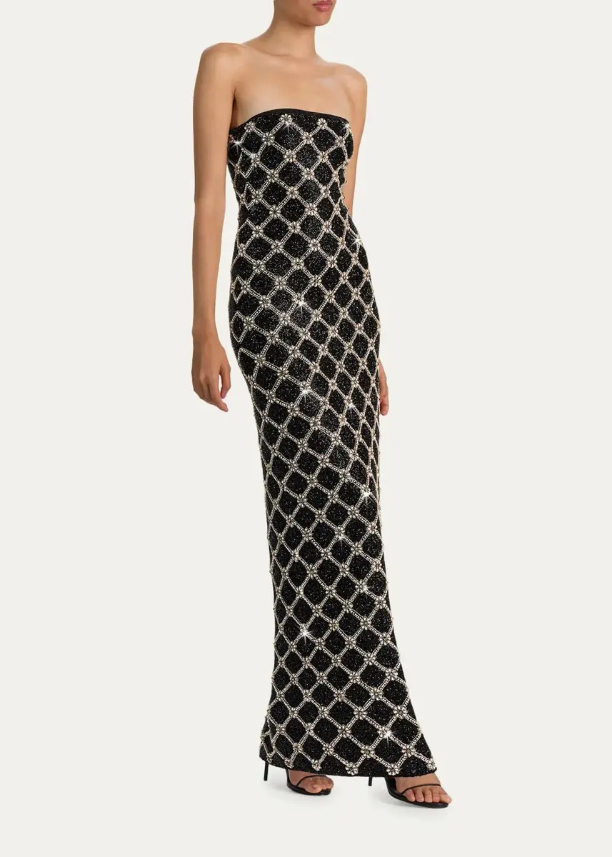 Alice + Olivia Delora Embellished Strapless Gown | Thumbnail 2