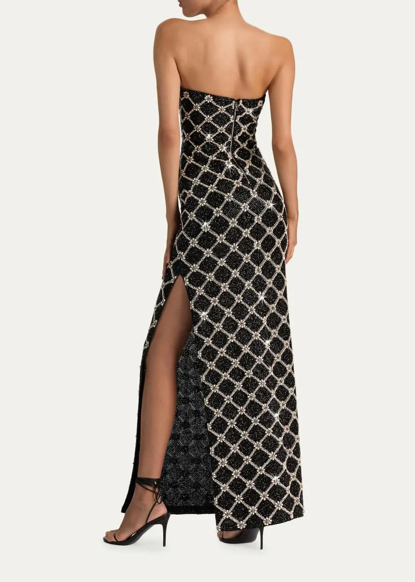 Alice + Olivia Delora Embellished Strapless Gown | Thumbnail 3