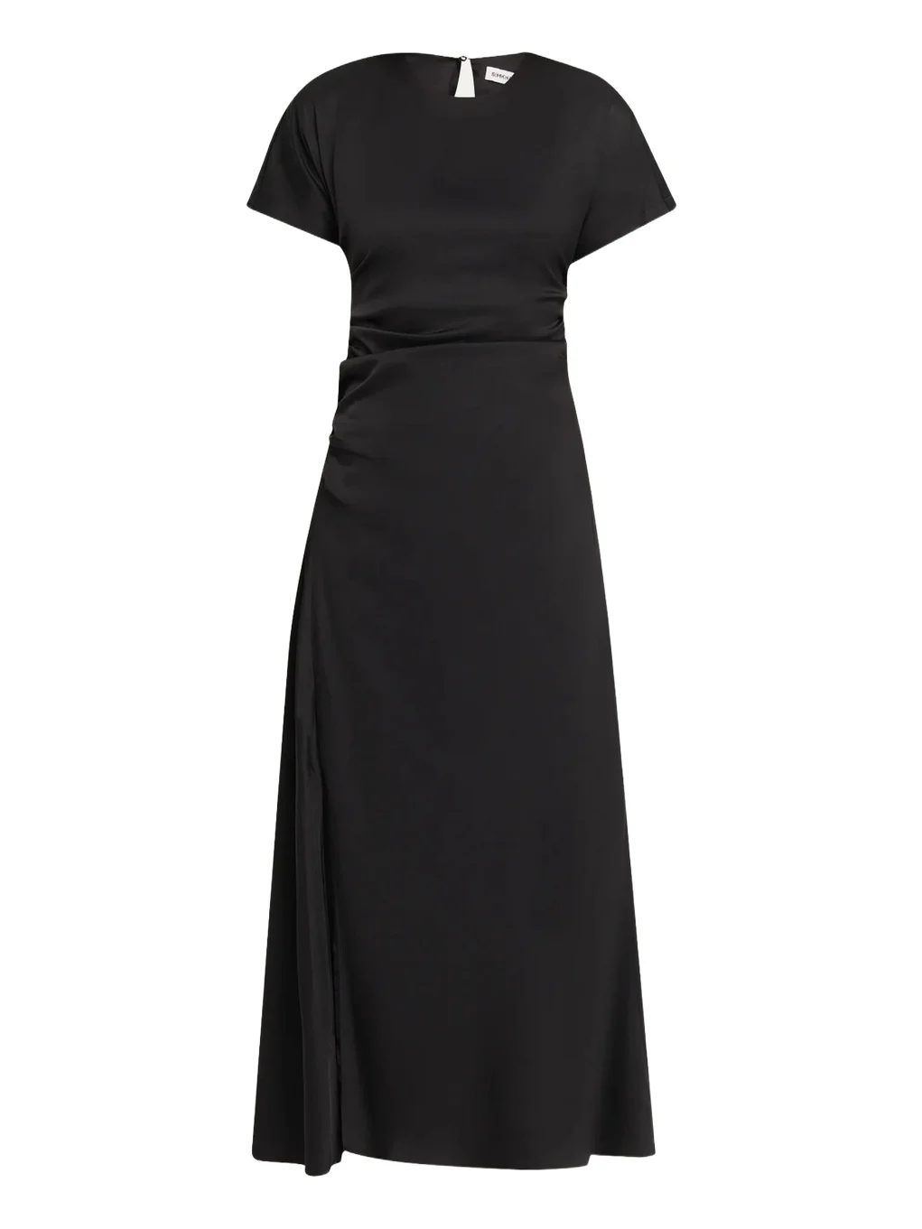 Marabella Ruched Satin Midi Dress