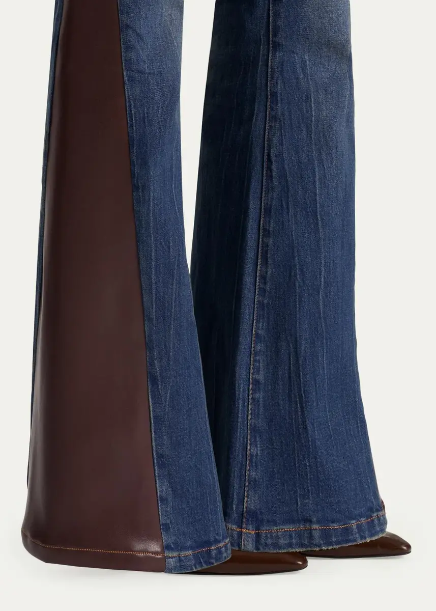 Alice + Olivia SB Faux-Leather Cutout Jeans | Thumbnail 5 Alice + Olivia SB Faux-Leather Cutout Jeans | Thumbnail 5