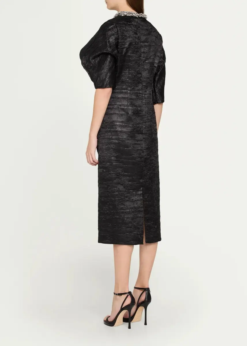 Simkhai Ashleigh Embellished-Neck Midi Dress | Thumbnail 3 Simkhai Ashleigh Embellished-Neck Midi Dress | Thumbnail 3