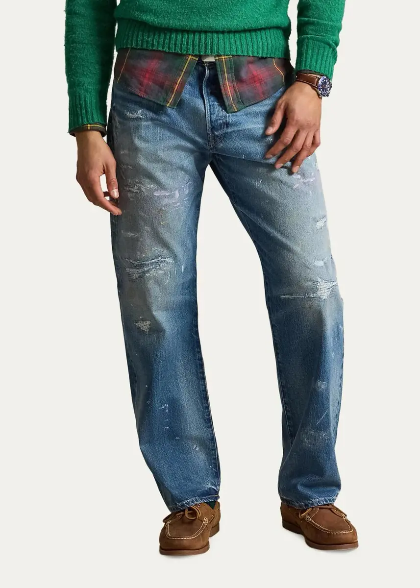 Polo Ralph Lauren Men's Vintage Classic Distressed Jean | Thumbnail 4