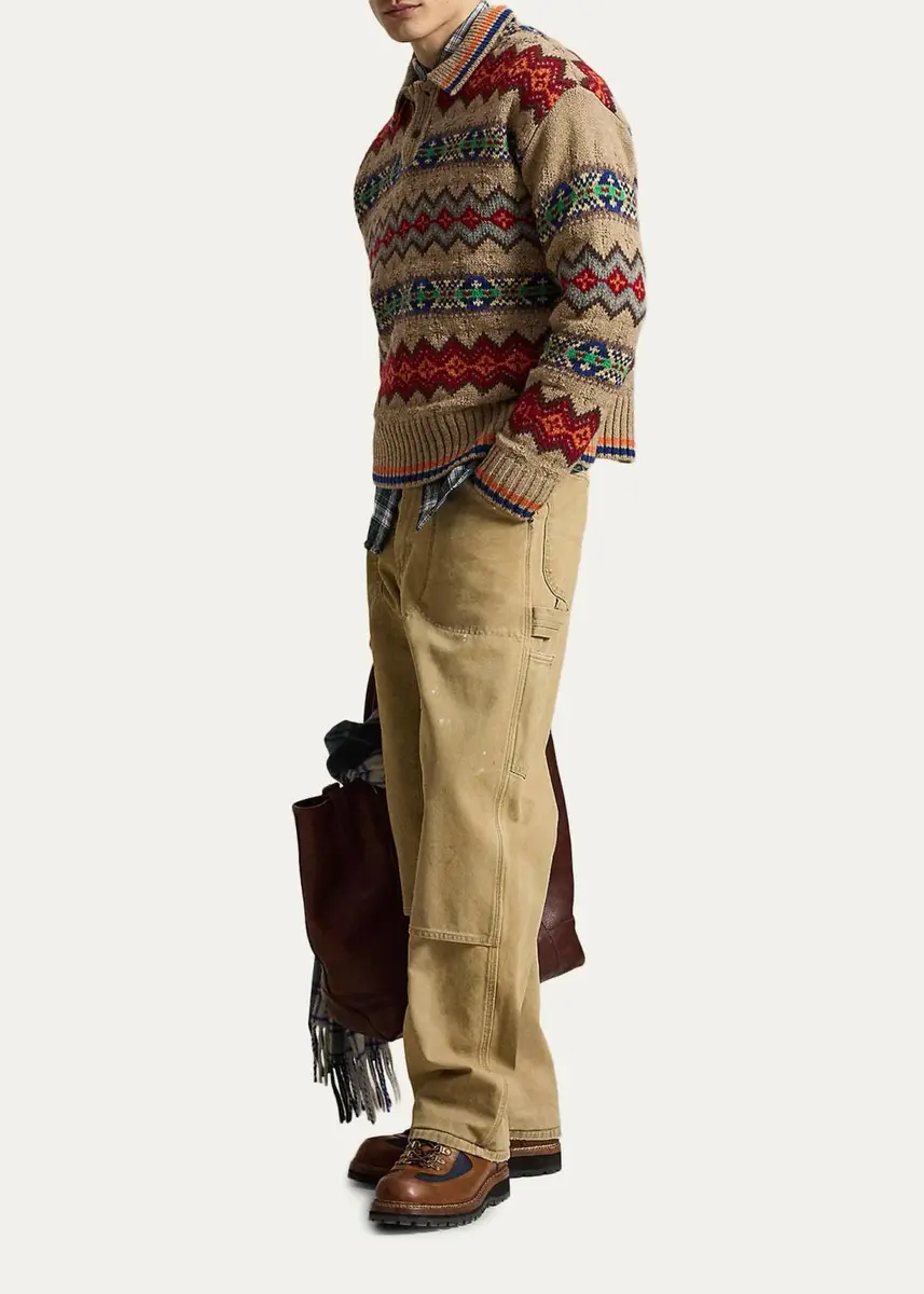 Polo Ralph Lauren Men's Fair Isle Wool-Blend Polo-Collar Sweater | Thumbnail 2