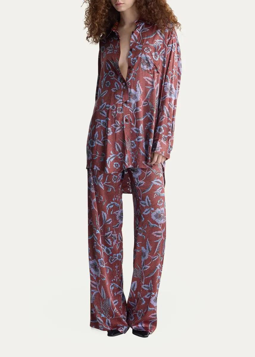 Diane von Furstenberg Sienna Oversized Floral-Print Blouse | Thumbnail 2 Diane von Furstenberg Sienna Oversized Floral-Print Blouse | Thumbnail 2