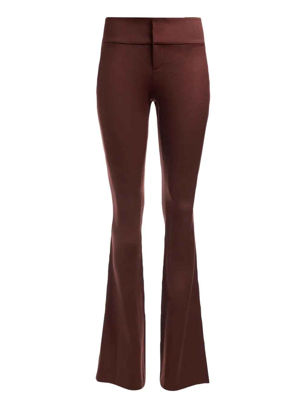 Alice + Olivia Olivia Low-Rise Wool Sateen Bootcut Pants