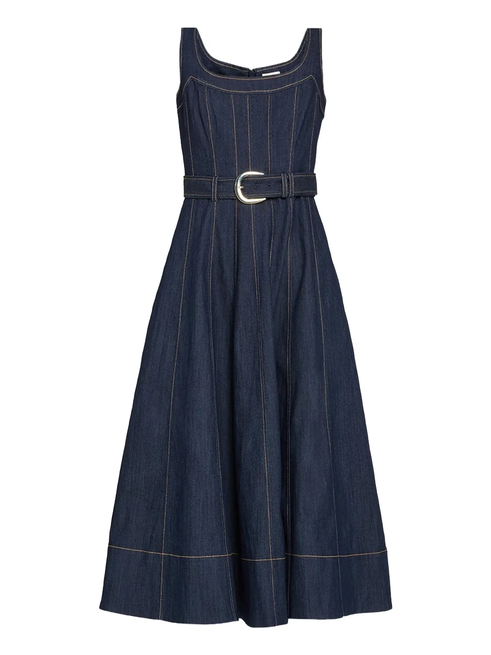 Cambree Belted Denim Midi Dress Cambree Belted Denim Midi Dress