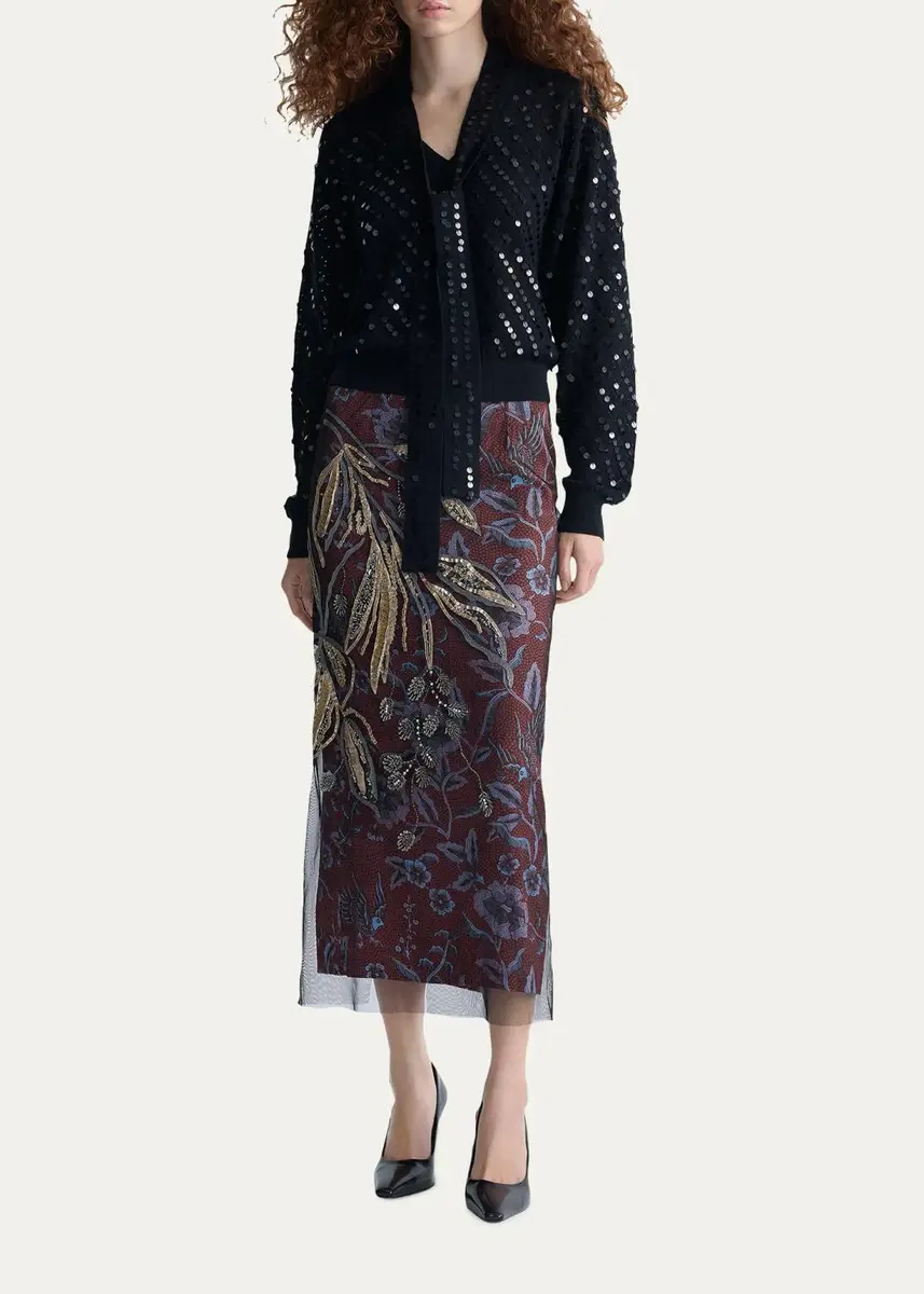 Diane von Furstenberg Gramercy Layered Floral Midi Skirt | Thumbnail 2 Diane von Furstenberg Gramercy Layered Floral Midi Skirt | Thumbnail 2