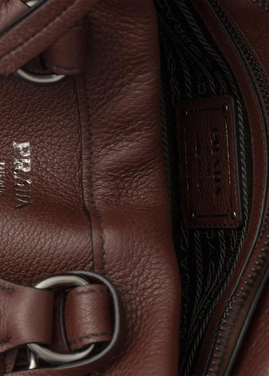 Prada Cervo Large Grain Leather Tote Bag | Thumbnail 12 Prada Cervo Large Grain Leather Tote Bag | Thumbnail 12