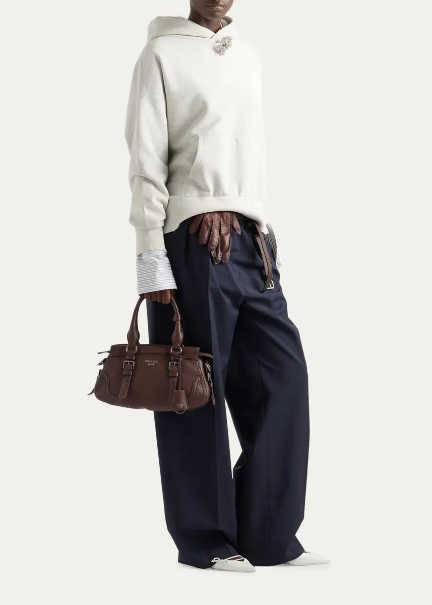 Prada Cervo Large Grain Leather Tote Bag | Thumbnail 13 Prada Cervo Large Grain Leather Tote Bag | Thumbnail 13