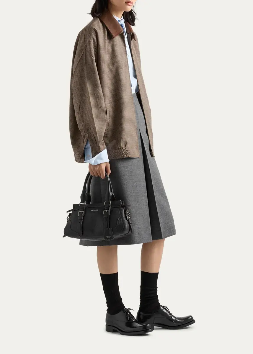 Prada Cervo Large Grain Leather Tote Bag | Thumbnail 8 Prada Cervo Large Grain Leather Tote Bag | Thumbnail 8