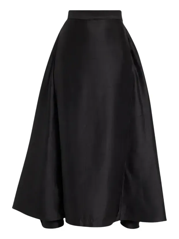 Viola Silk Shantung Full Midi Skirt Viola Silk Shantung Full Midi Skirt