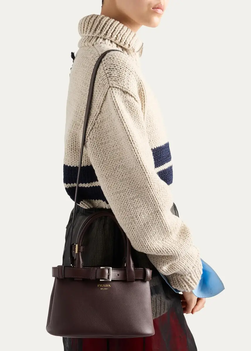 Prada Buckle Small Leather Top-Handle Bag | Thumbnail 2 Prada Buckle Small Leather Top-Handle Bag | Thumbnail 2